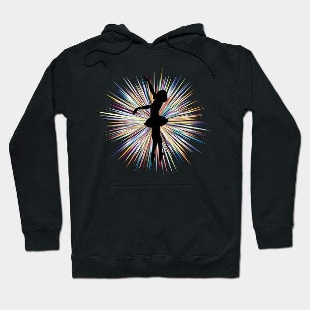 Ballerina With Tutu in Silhouette Hoodie by xena